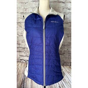 Eddie Bauer Quilted Zip Vest Women’s Blue‎ M Gorpcore Lightweight
